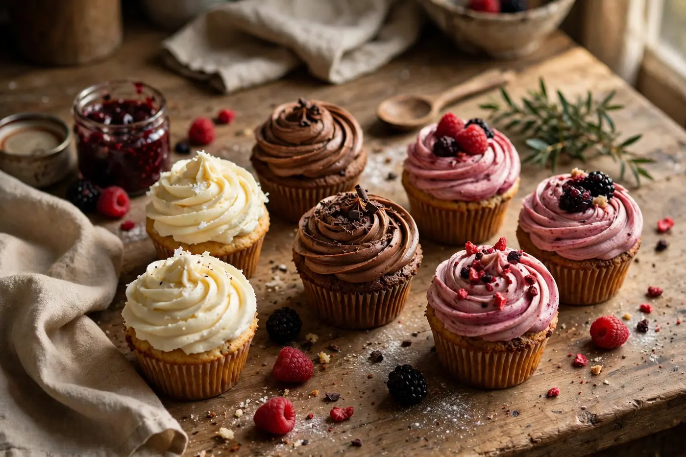 Assorted home-baked cupcakes